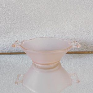 Vintage frosted pink catch all / trinket dish